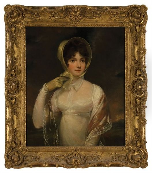 Portrait Of A Lady (mrs. John Archer?) Oil Painting by Sir William Beechey