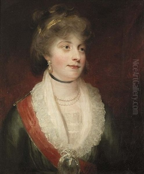 Portrat Einer Eleganten Dame Oil Painting by Sir William Beechey