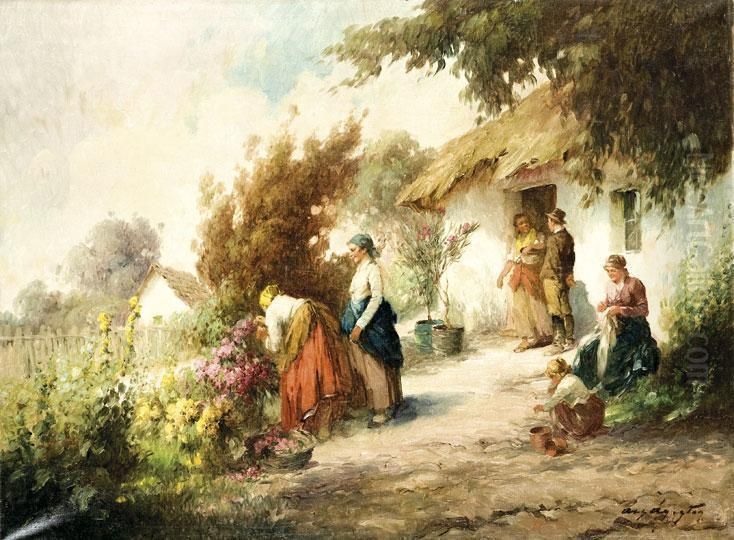 Kertben Oil Painting by Acs Agoston