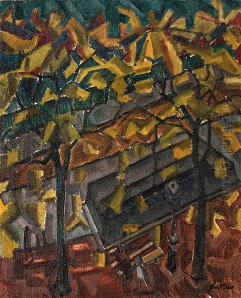 Utsikt Fran Fonster Edgar Boulevard Quinet Oil Painting by Dick Beer