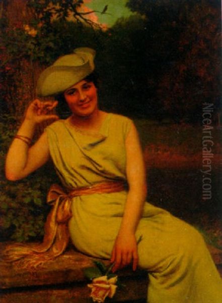 The Nightingale's Evensong Oil Painting by Jan van Beers