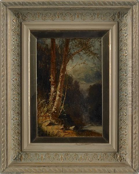 Landscape Of Birches Oil Painting by Julie (Hart) Beers