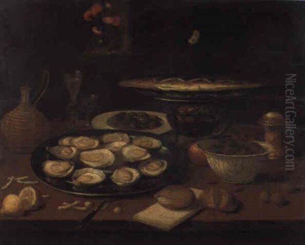 Fruhstucksstilleben Mit Austern Oil Painting by Osias, the Elder Beert