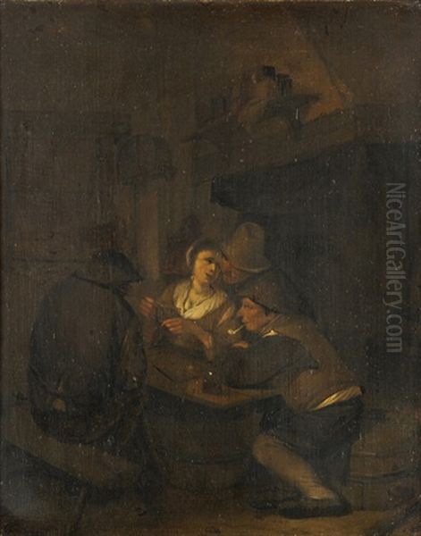 Wirtshausszene Oil Painting by Cornelis Pietersz Bega