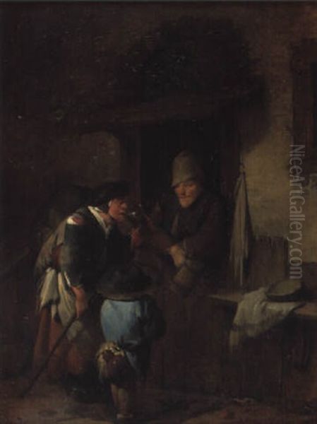 La Porte De L'aubergiste Oil Painting by Cornelis Pietersz Bega