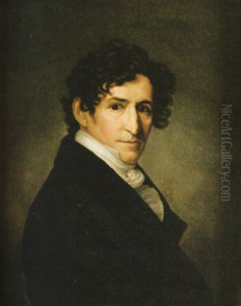 Mansportratt Oil Painting by Karl Begas