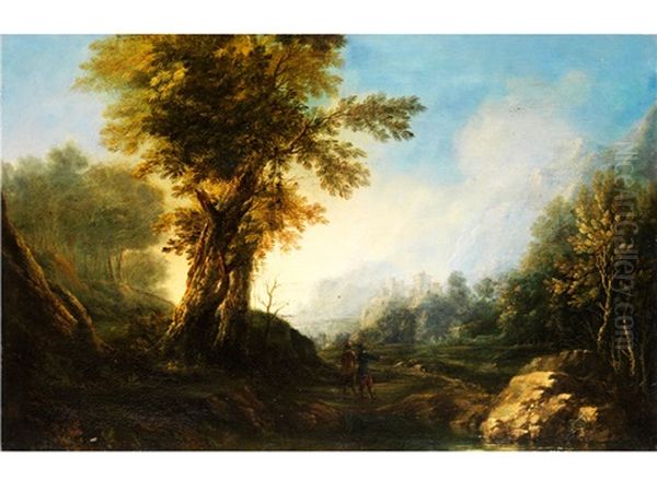 Abendliche Baumlandschaft Oil Painting by Joachim-Franz Beich