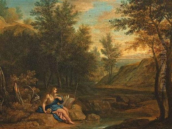 Fluslandschaft Mit Der Busenden Maria Magdalena Oil Painting by Joachim-Franz Beich