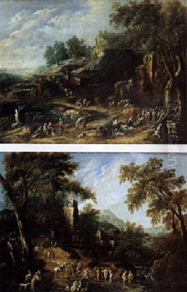 La Guerison Des Paralytiques Oil Painting by Joachim-Franz Beich