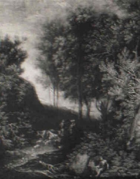 Waldlandschaft Mit Hirten Oil Painting by Joachim-Franz Beich