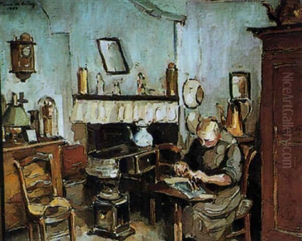 La Dentelliere Oil Painting by Pierre De Belay