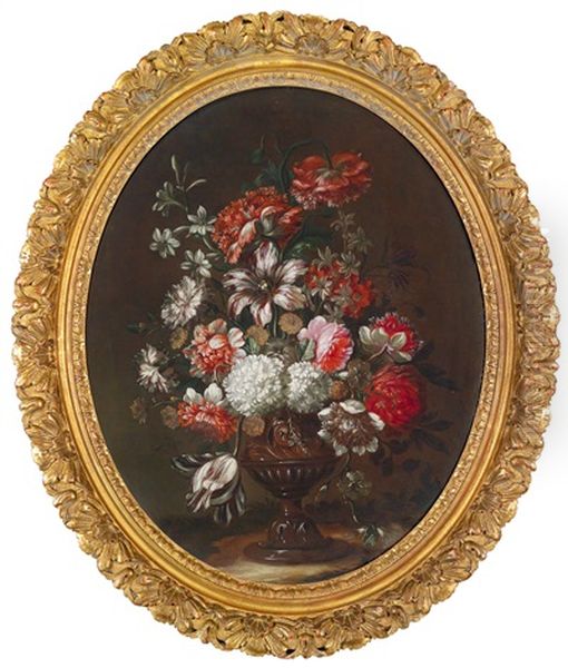 Ein Blumenstillleben In Einer Amphore Oil Painting by Jean-Baptiste Ii Belin
