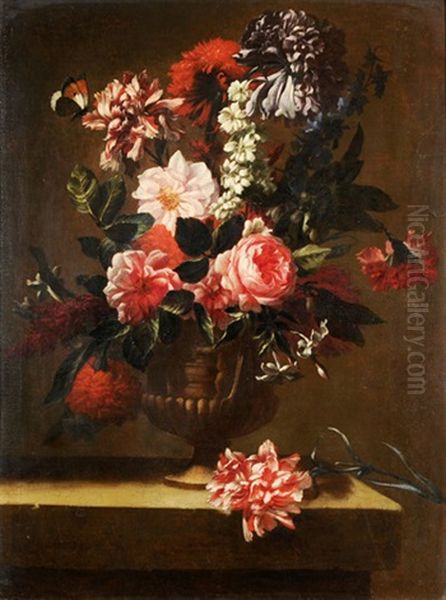 Blumenstilleben Oil Painting by Jean-Baptiste Ii Belin
