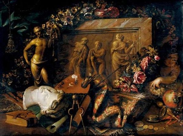 Allegorie Des Arts Oil Painting by Jean-Baptiste Ii Belin