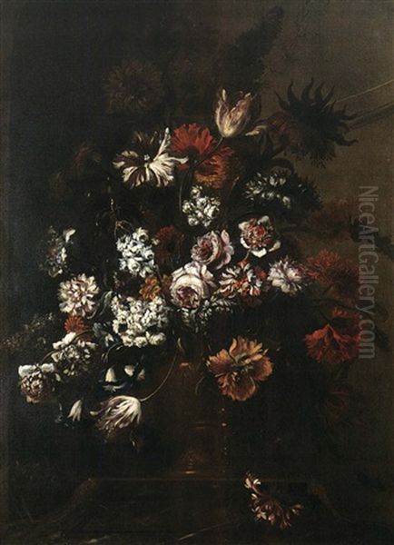Nature Mort Au Vase De Fleurs Oil Painting by Jean-Baptiste Ii Belin