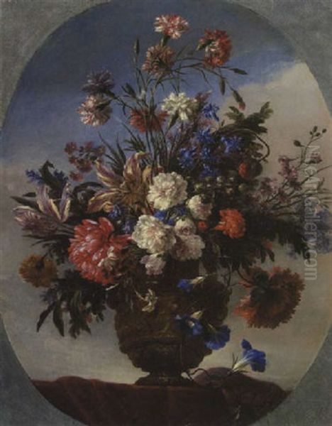 Blumenstilleben Oil Painting by Jean-Baptiste Ii Belin