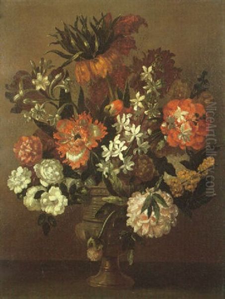 A Still Life Of Flowers Oil Painting by Jean-Baptiste Ii Belin
