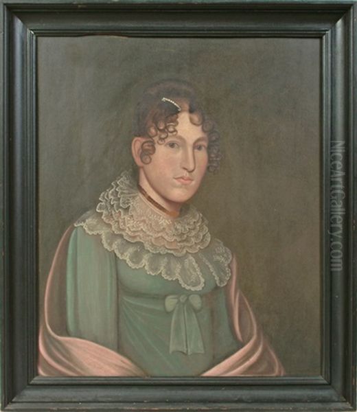Portrait Of A Young Lady Oil Painting by Zedekiah Belknap
