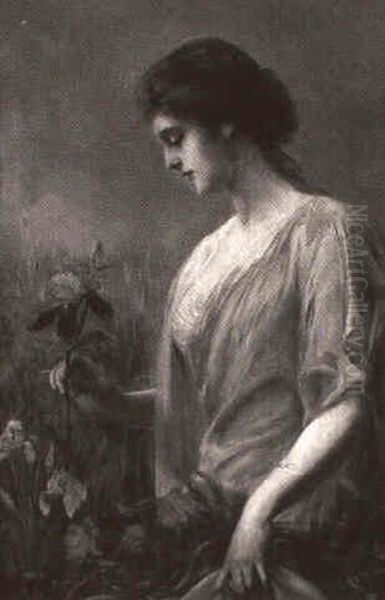 The Iris Oil Painting by Edward August Bell