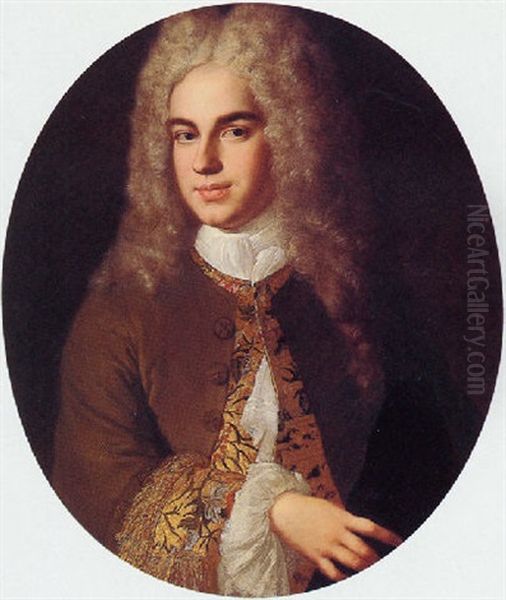Portrait Of John Chamber Laque Oil Painting by Alexis-Simon Belle