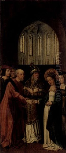 The Betrothal Of The Virgin Oil Painting by Jean Bellegambe the Elder