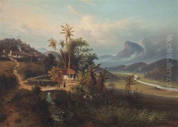 Hacienda De San Esteban De Puerto Cabello, Venezuela Oil Painting by Ferdinand Konrad Bellermann