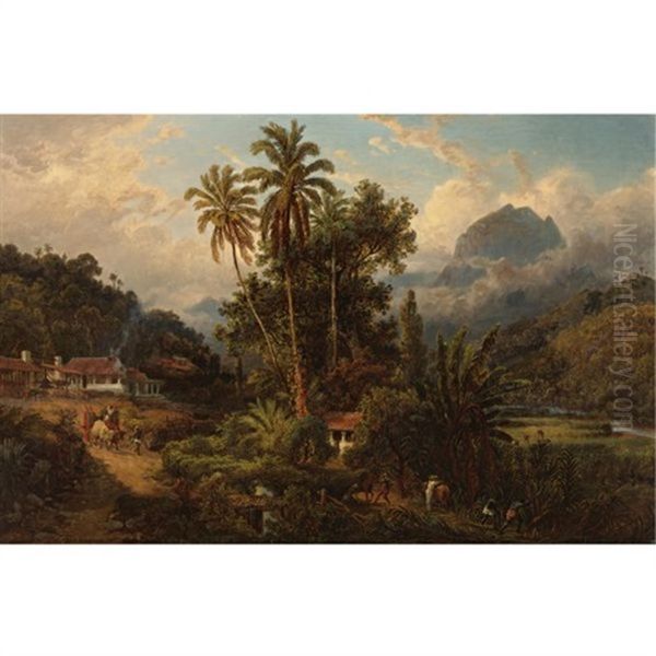 Hacienda De San Esteban De Puerto Cabello, Venezuela Oil Painting by Ferdinand Konrad Bellermann