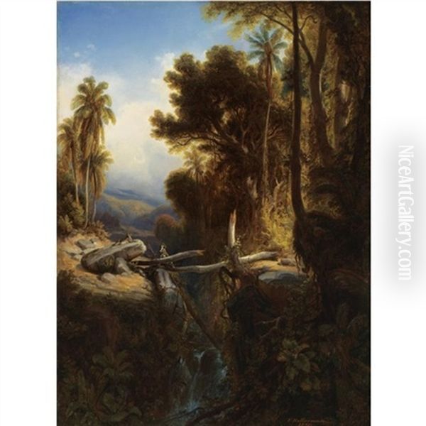 Paisaje De Venezuela Oil Painting by Ferdinand Konrad Bellermann