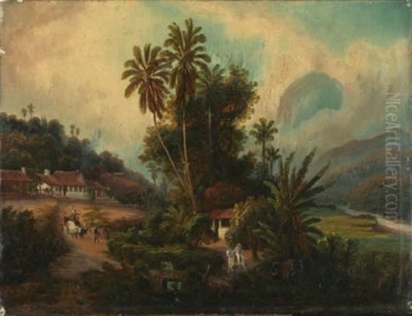 Kubanische Landschaft Oil Painting by Ferdinand Konrad Bellermann