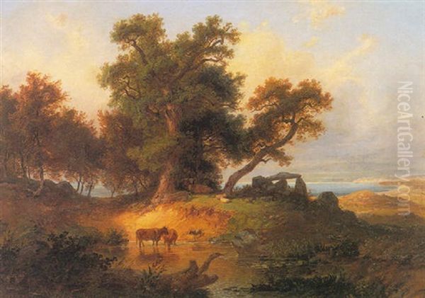 Auf Rugen Oil Painting by Ferdinand Konrad Bellermann