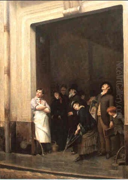 Ce Fichu Temps Oil Painting by Auguste Emile Bellet