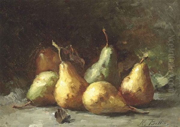 Pears Oil Painting by Hubert Bellis
