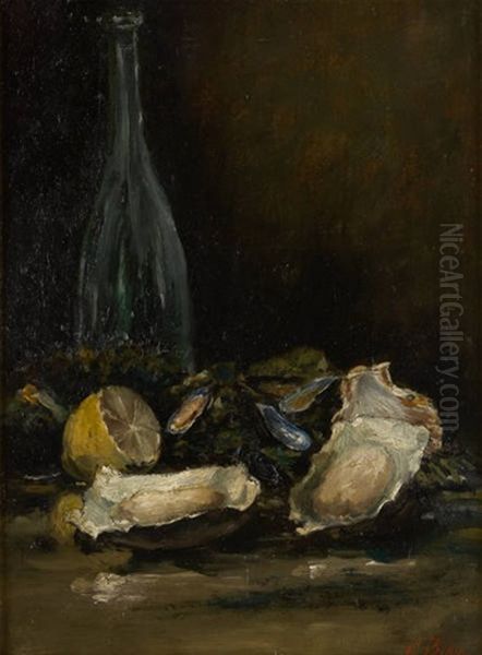 Huitres Et Citrons Oil Painting by Hubert Bellis