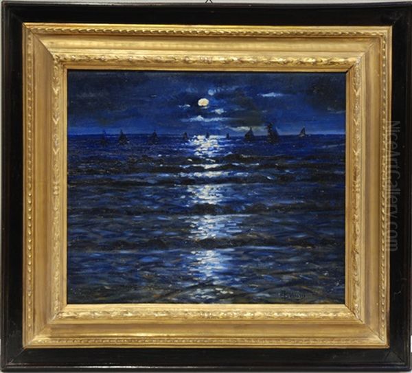 Marina Notturna Oil Painting by Giorgio Belloni