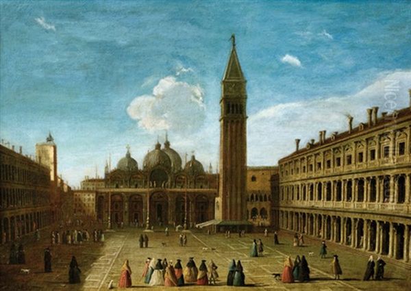 Plaza San Marcos Oil Painting by Bernardo Bellotto