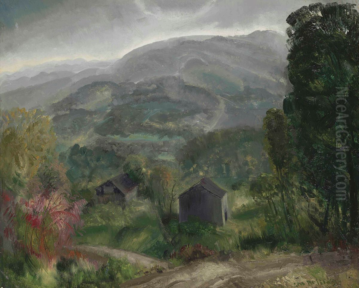 Old Barn, Grey Day Oil Painting by George Wesley Bellows