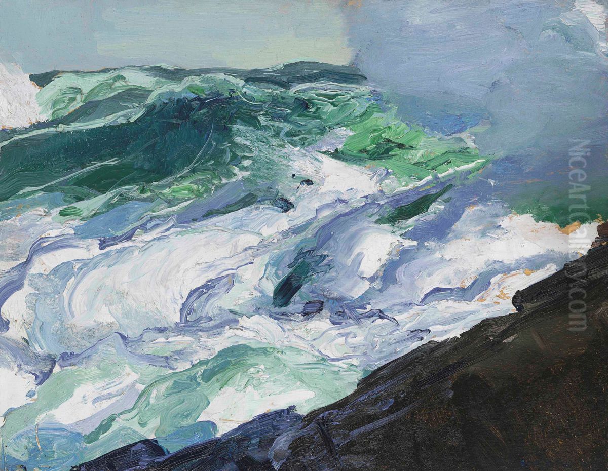 Tumble Of Waters Oil Painting by George Wesley Bellows