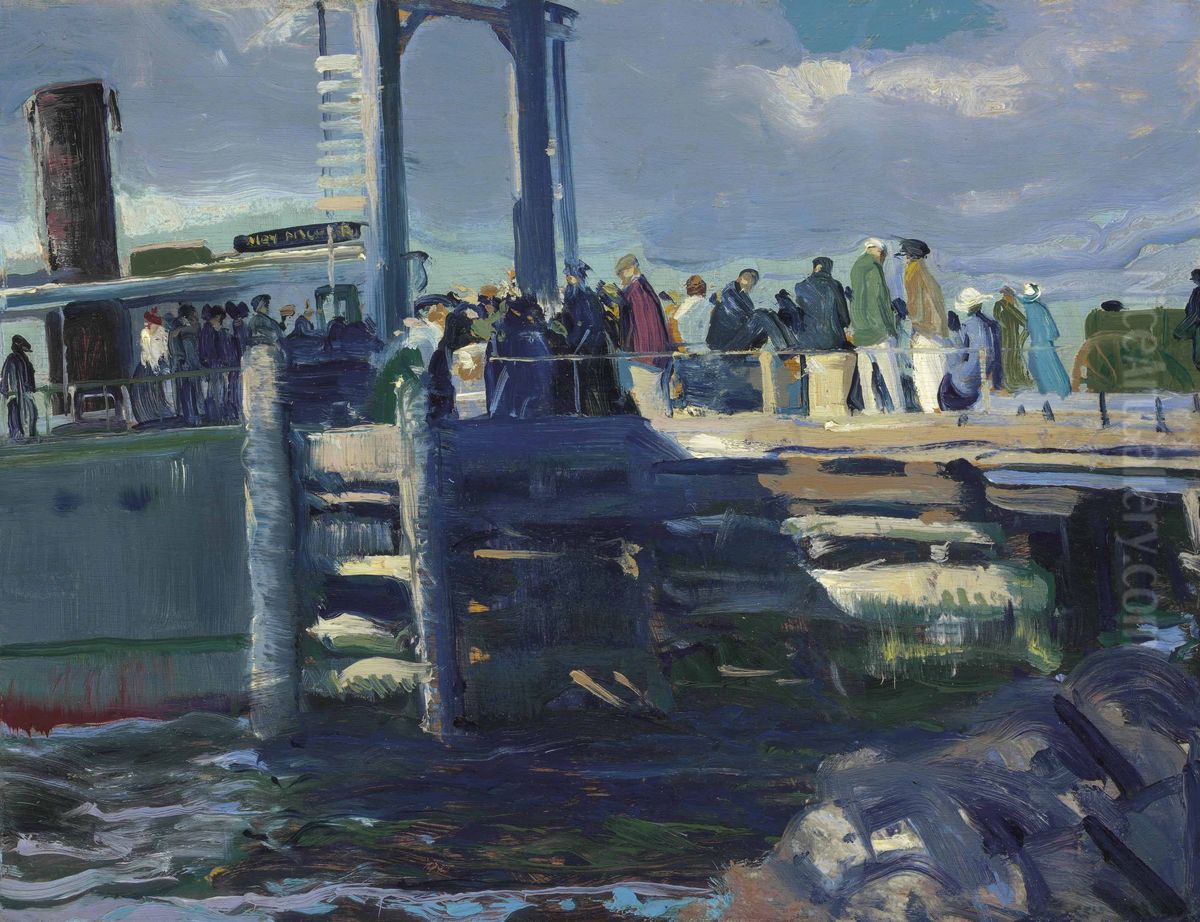 The Dock Oil Painting by George Wesley Bellows