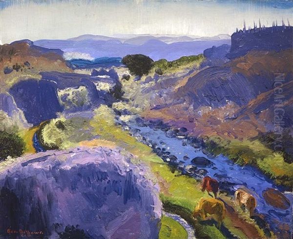 Santa Fe Canyon Oil Painting by George Wesley Bellows