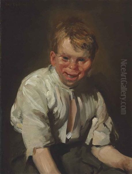 Portrait Of A Laughing Boy Oil Painting by George Wesley Bellows