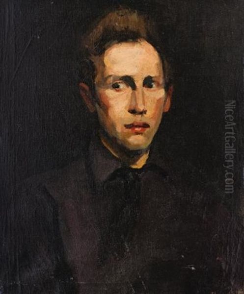 Portrait Of A Young Man Oil Painting by George Wesley Bellows