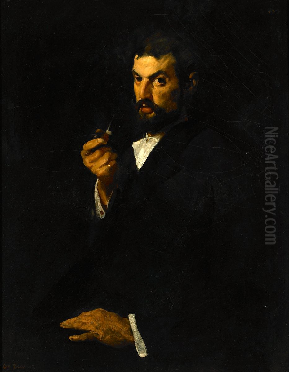 Portrait Of Prosper Invernizzi Oil Painting by George Wesley Bellows