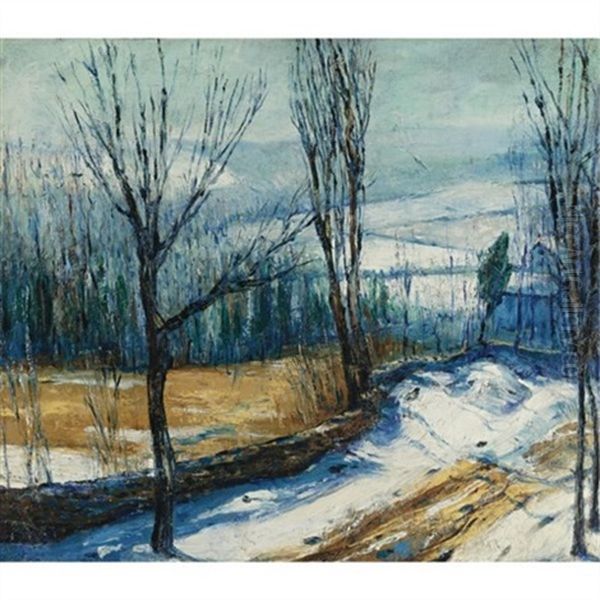 Jersey Woods Oil Painting by George Wesley Bellows