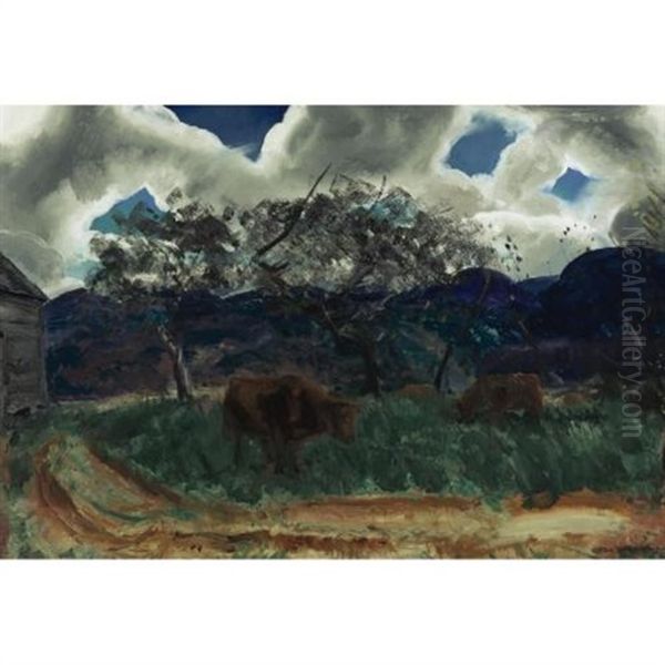 Overlook Road Oil Painting by George Wesley Bellows