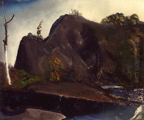 Old Canal, Eddyville Oil Painting by George Wesley Bellows
