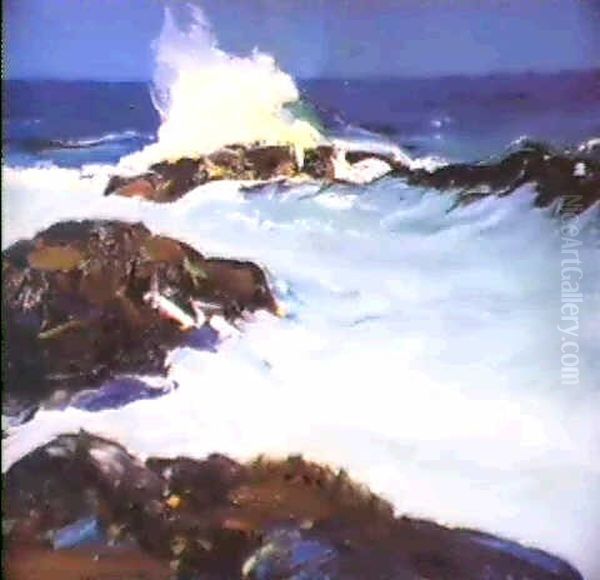 Flaming Breaker Oil Painting by George Wesley Bellows