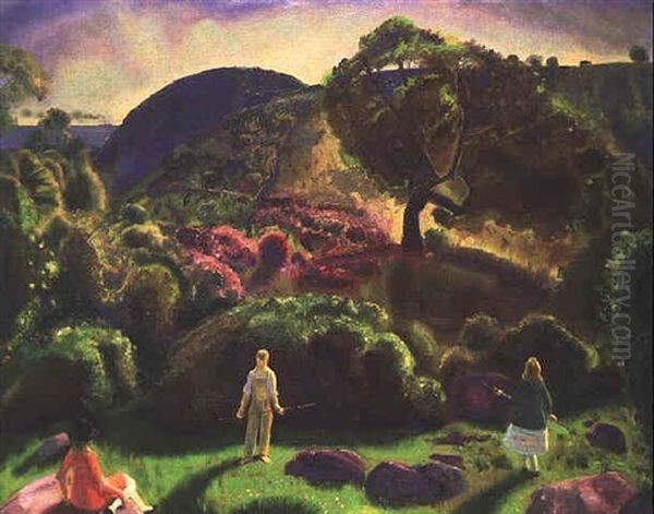 Jean, Anne And Joseph Oil Painting by George Wesley Bellows