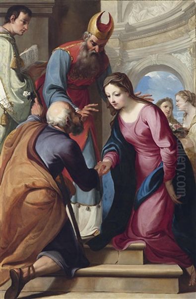 Die Hochzeit Mariens Oil Painting by Antonio Bellucci