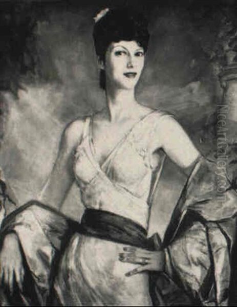 Retrato De Condesa. . . Oil Painting by Federico Beltran Masses