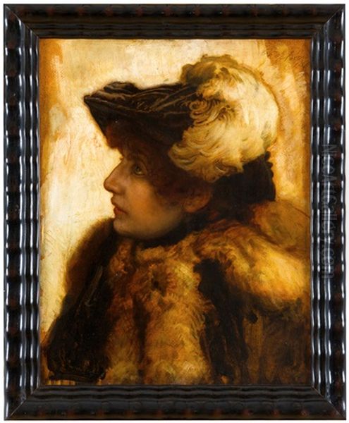 Sarah Bernhadt Oil Painting by Rudolf Bem